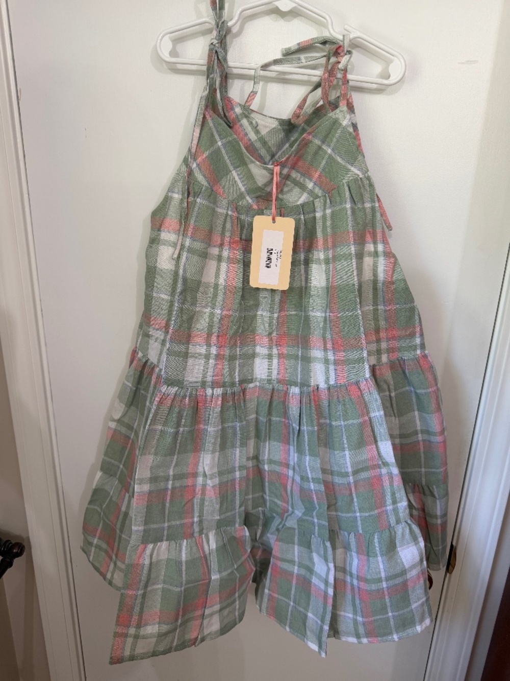 Plaid Babydoll Floy Dress, Size Small, New With Tags